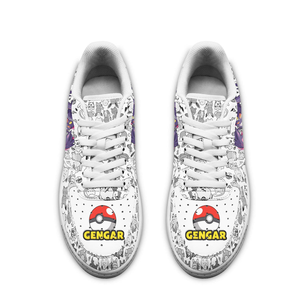 Baskets Anime Gengar en Cuir Chaussures Basses Unisexes Anime Manga