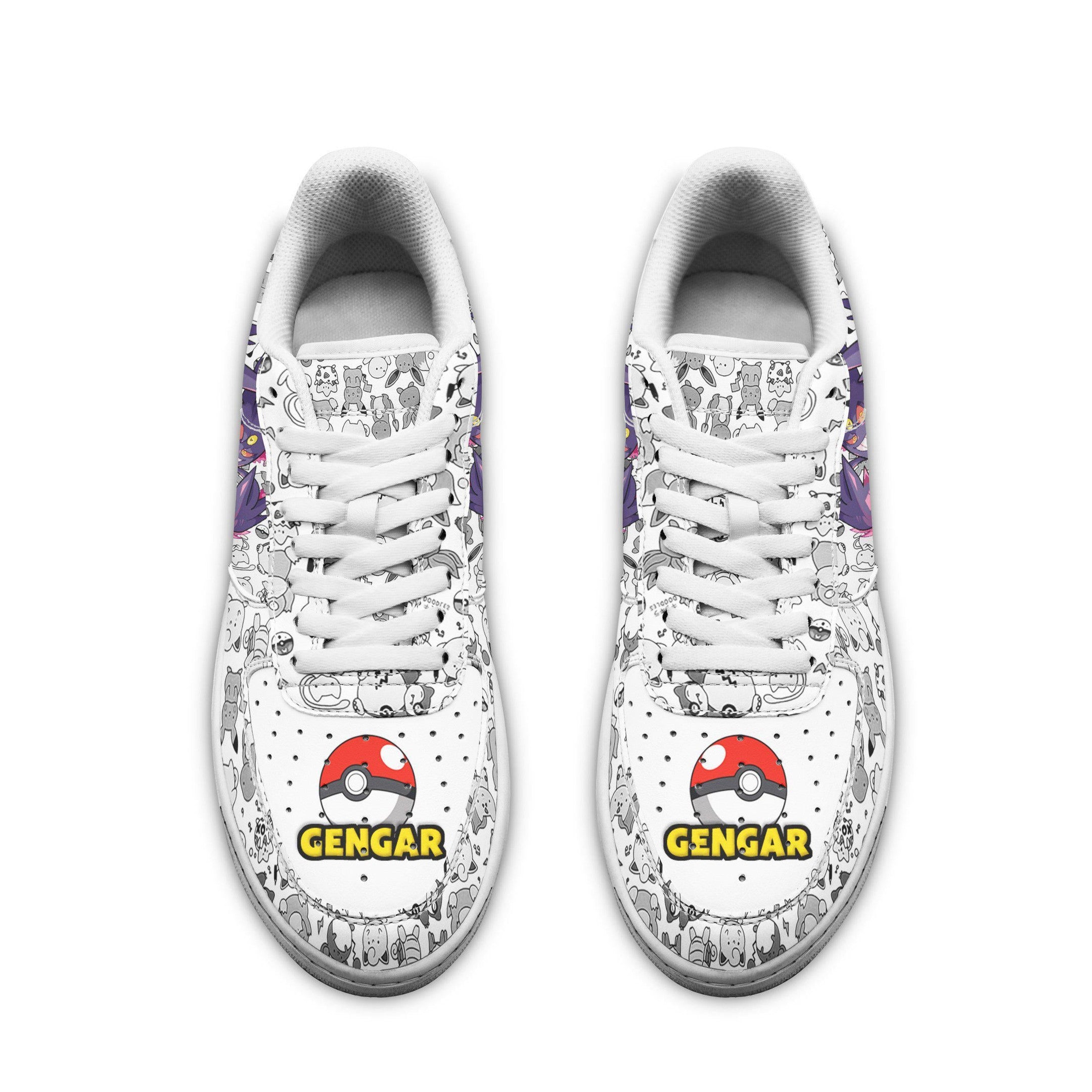 Baskets Anime Gengar en Cuir Chaussures Basses Unisexes Anime Manga