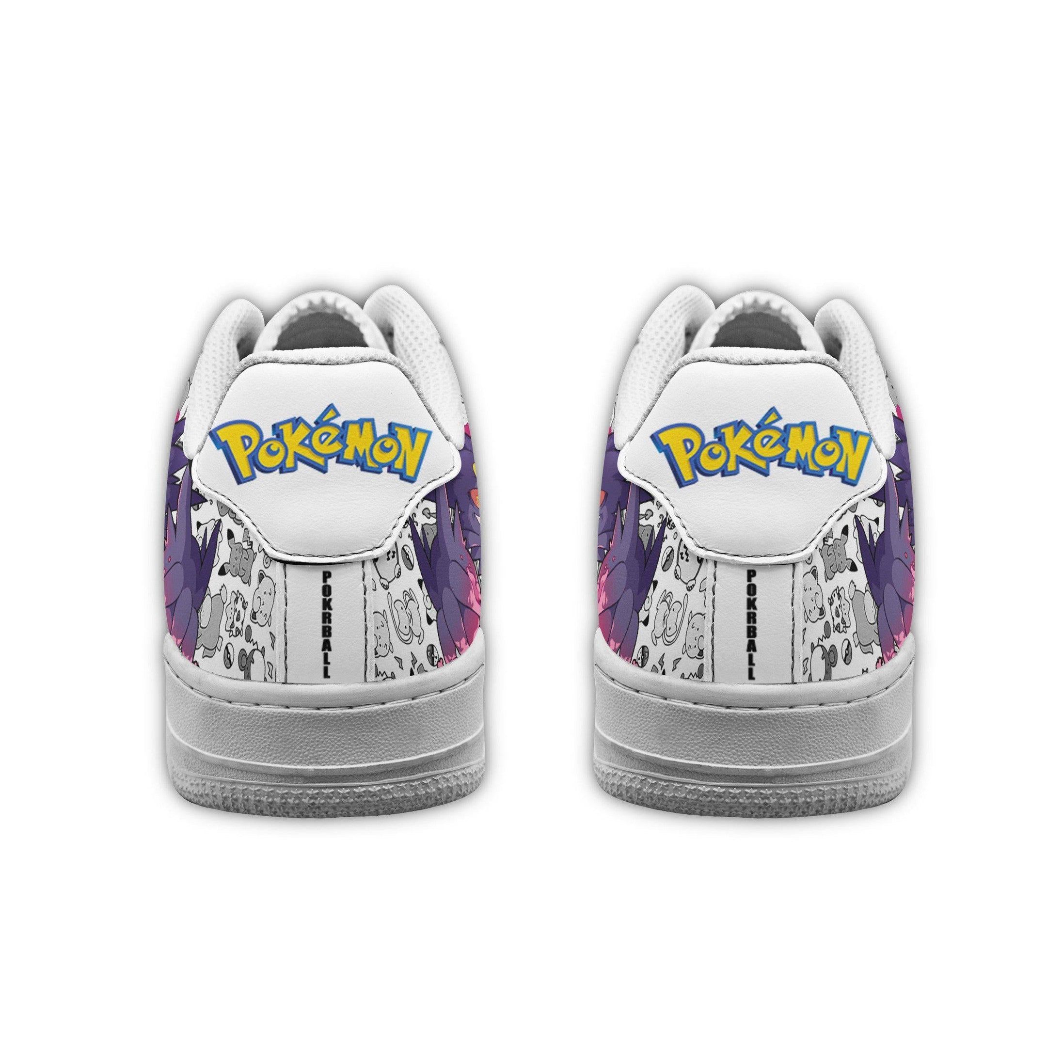 Baskets Anime Gengar en Cuir Chaussures Basses Unisexes Anime Manga