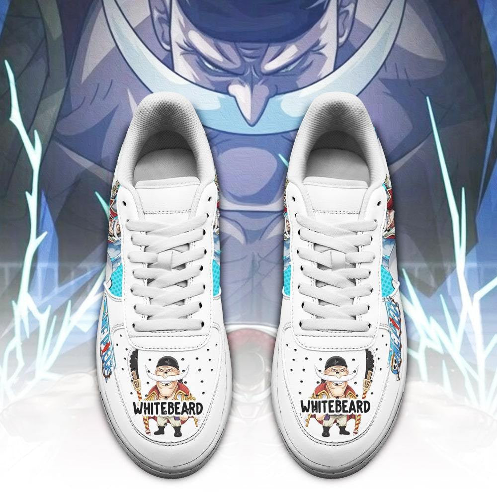 Baskets Anime Whitebeard en Cuir Chaussures Basses Unisexes Anime Manga