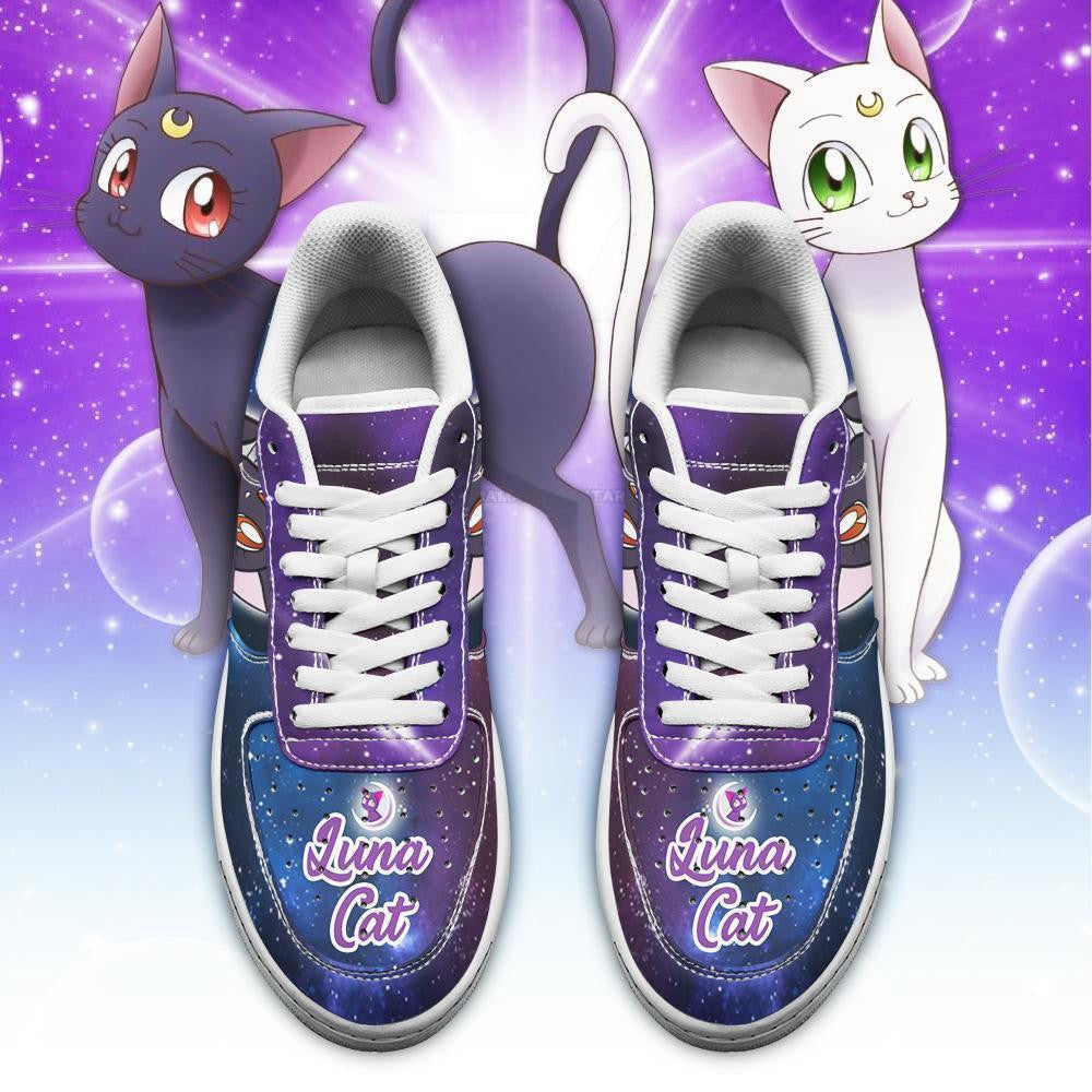 Baskets Anime Artemis Custom Low-Top Leather Sneakers Galaxy Style en Cuir Chaussures Basses Unisexes Anime Manga