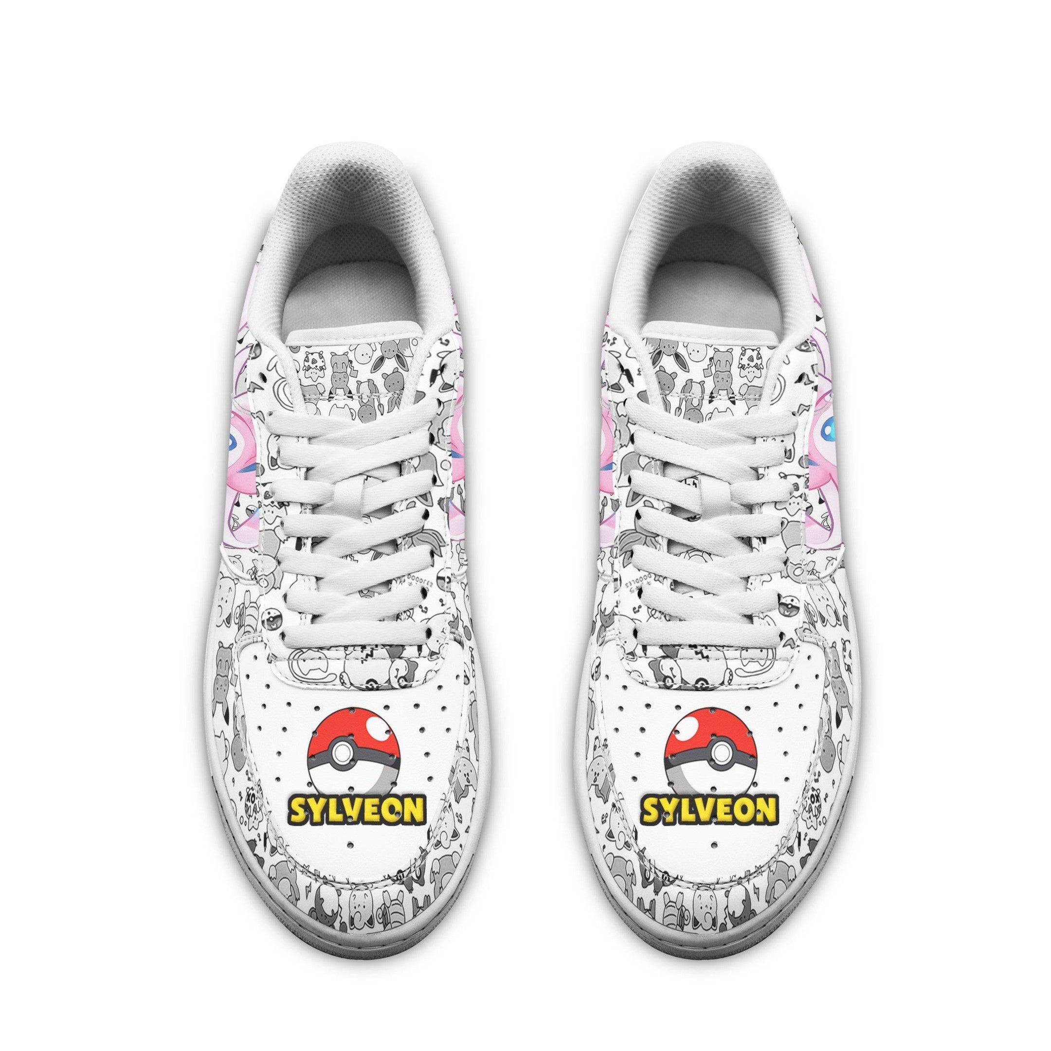 Baskets Anime Sylveon en Cuir Chaussures Basses Unisexes Anime Manga