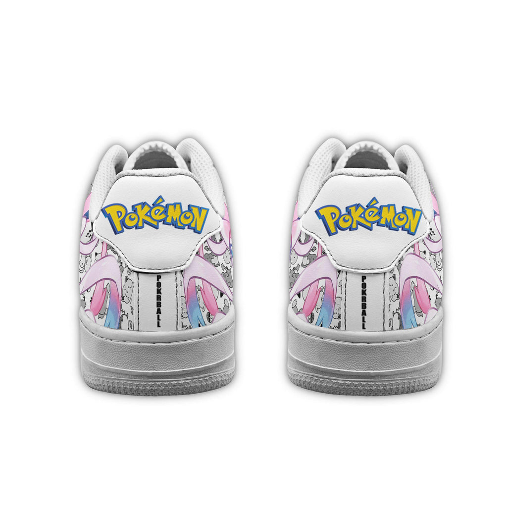 Baskets Anime Sylveon en Cuir Chaussures Basses Unisexes Anime Manga