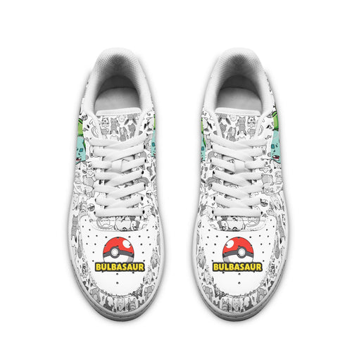 Baskets Anime Bulbasaur en Cuir Chaussures Basses Unisexes Anime Manga