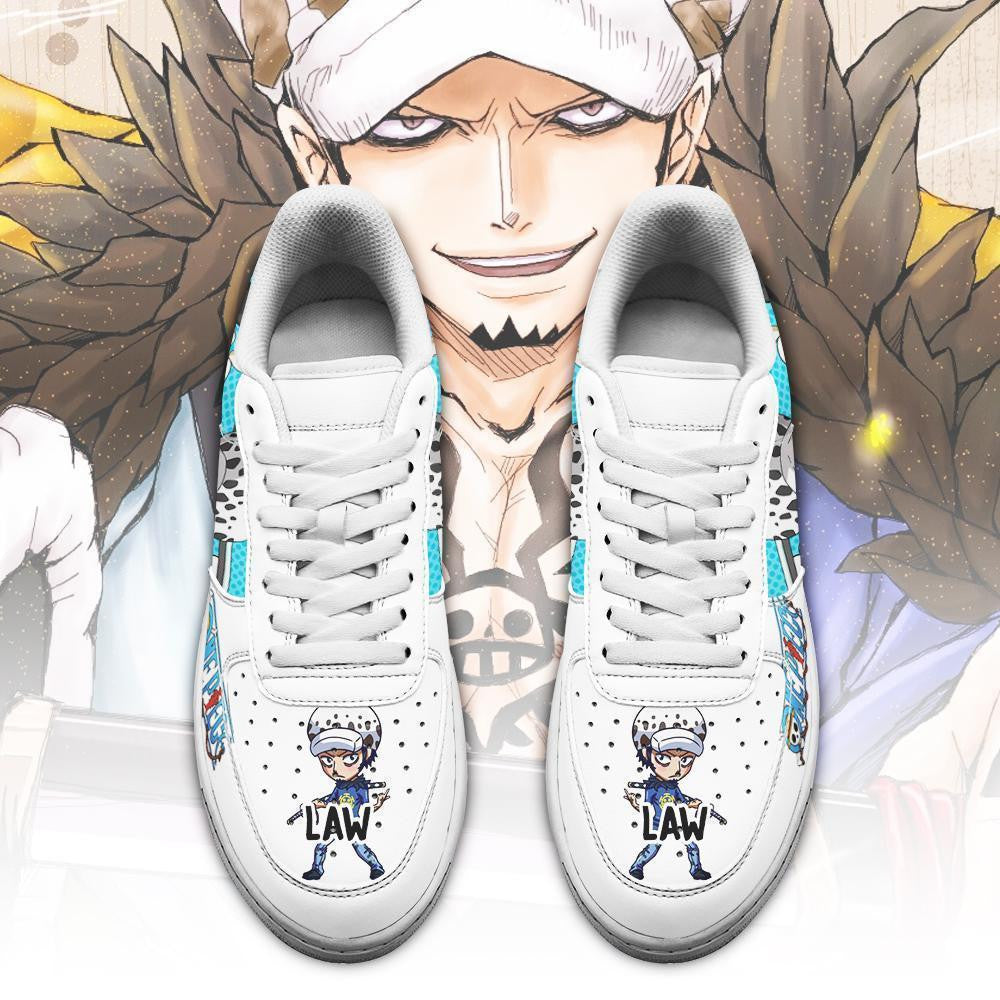 Baskets Anime Trafalgar D. Water Law en Cuir Chaussures Basses Unisexes Anime Manga