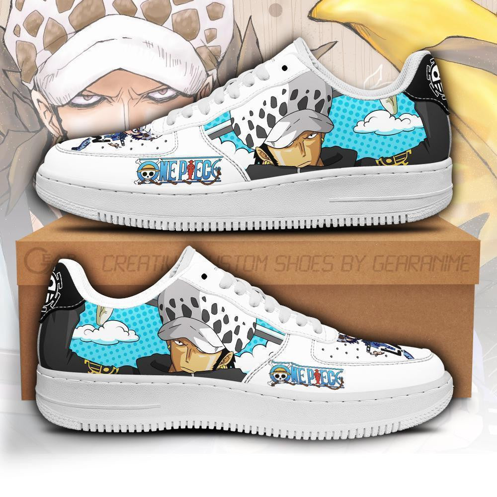 Baskets Anime Trafalgar D. Water Law en Cuir Chaussures Basses Unisexes Anime Manga