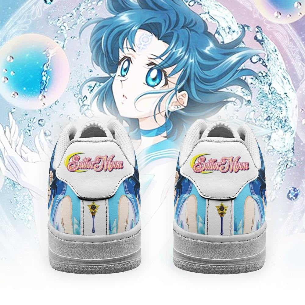 Baskets Anime Sailor Mercury en Cuir Chaussures Basses Unisexes Anime Manga