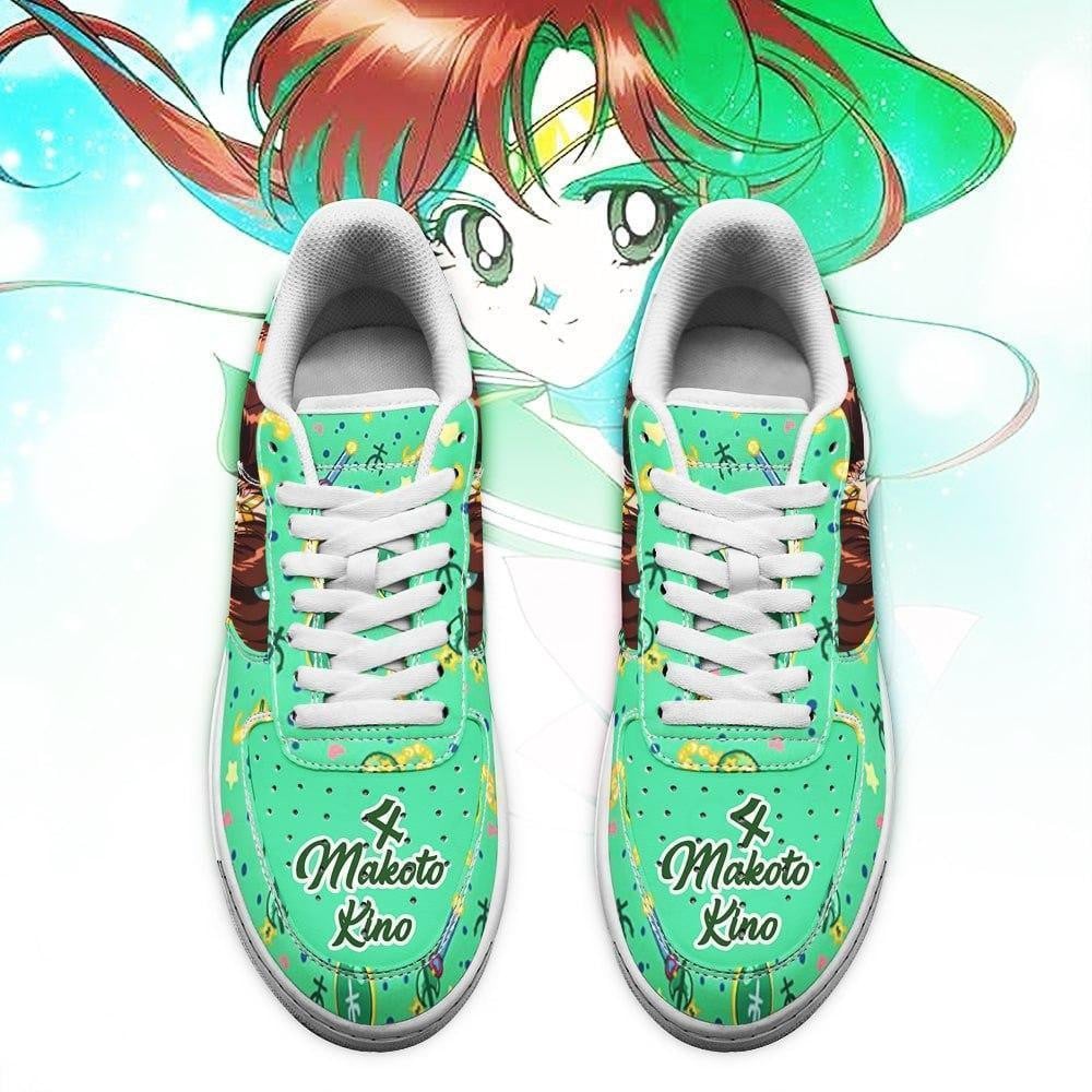 Baskets Anime Sailor Jupiter en Cuir Chaussures Basses Unisexes Anime Manga