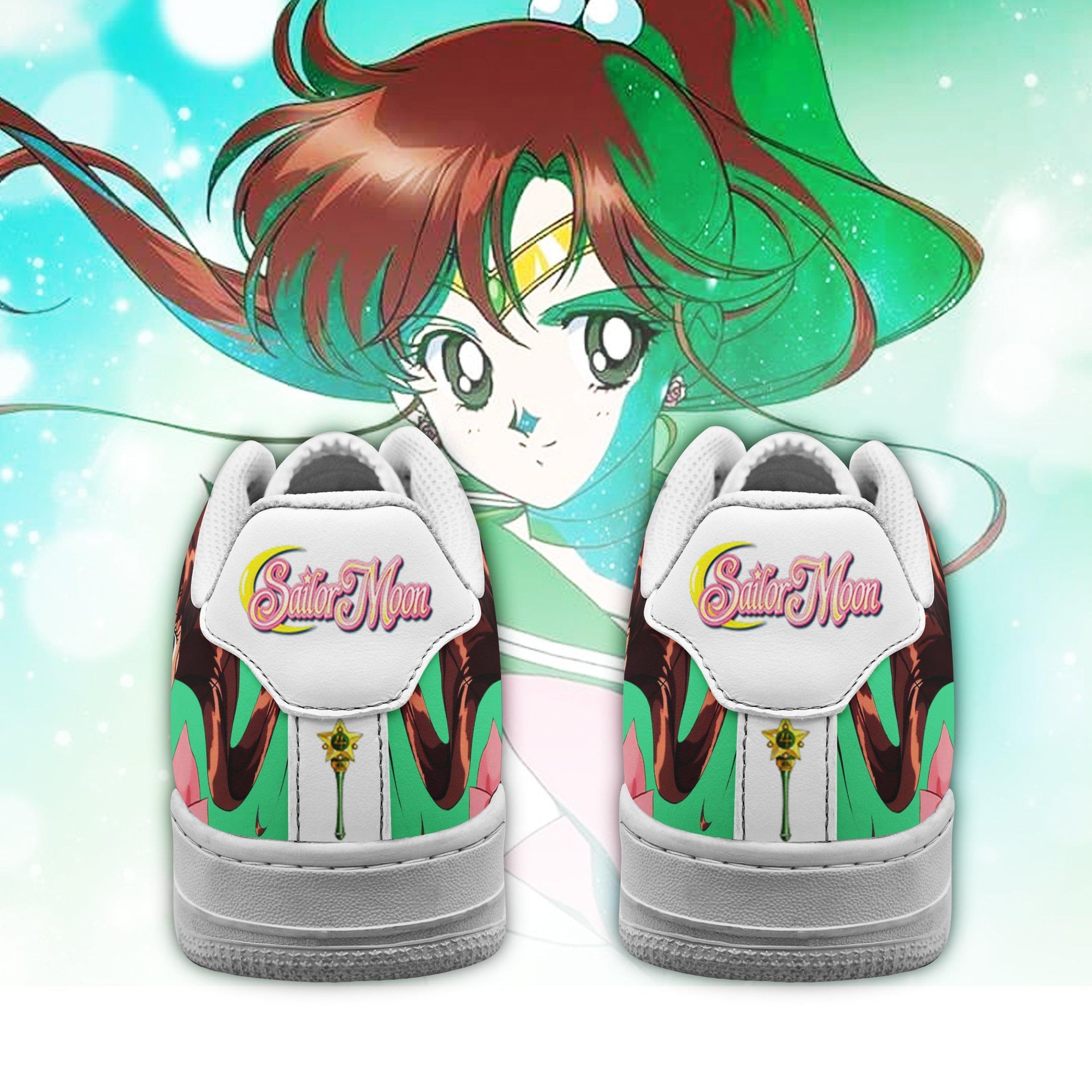 Baskets Anime Sailor Jupiter en Cuir Chaussures Basses Unisexes Anime Manga