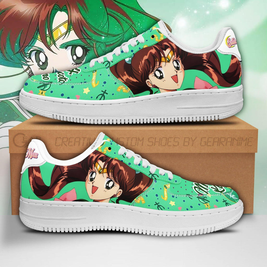 Baskets Anime Sailor Jupiter en Cuir Chaussures Basses Unisexes Anime Manga