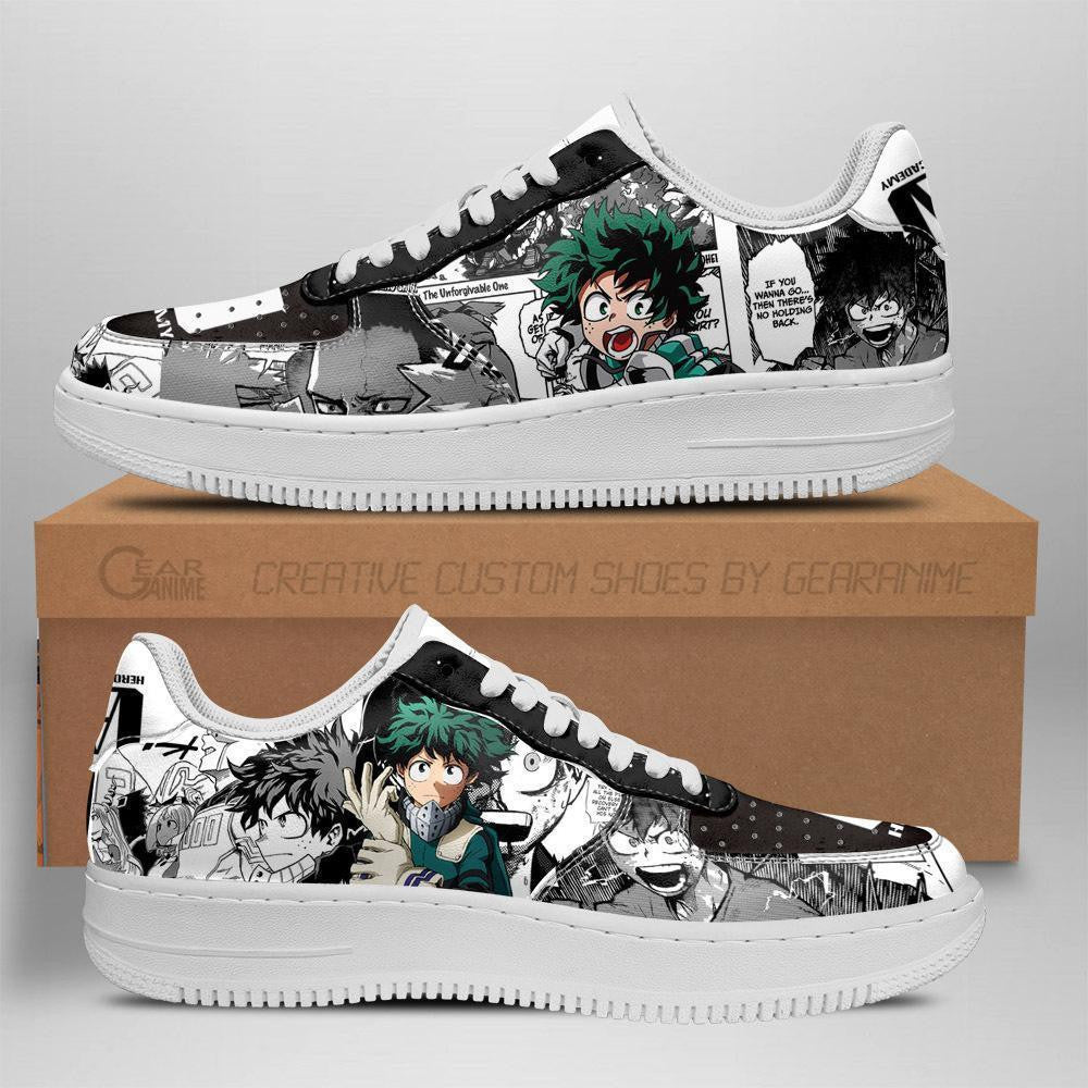 Baskets Anime Deku en Cuir Chaussures Basses Unisexes Anime Manga