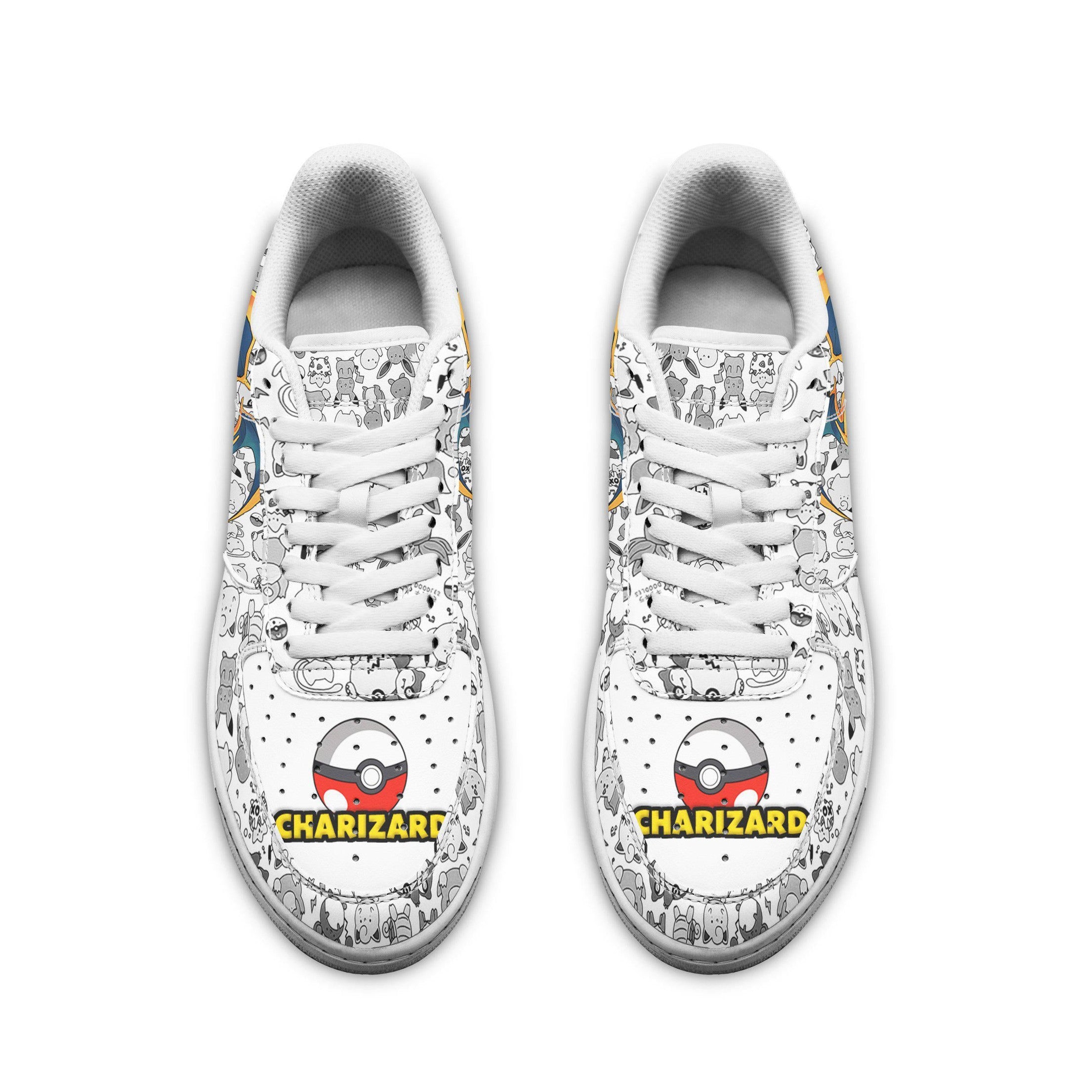 Baskets Anime Charizard en Cuir Chaussures Basses Unisexes Anime Manga