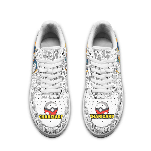 Baskets Anime Charizard en Cuir Chaussures Basses Unisexes Anime Manga