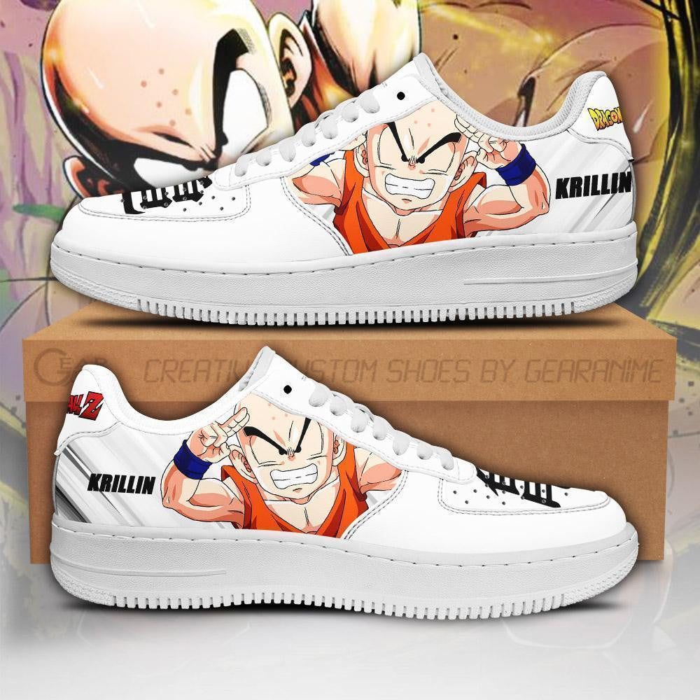 Baskets Anime Krillin en Cuir Chaussures Basses Unisexes Anime Manga