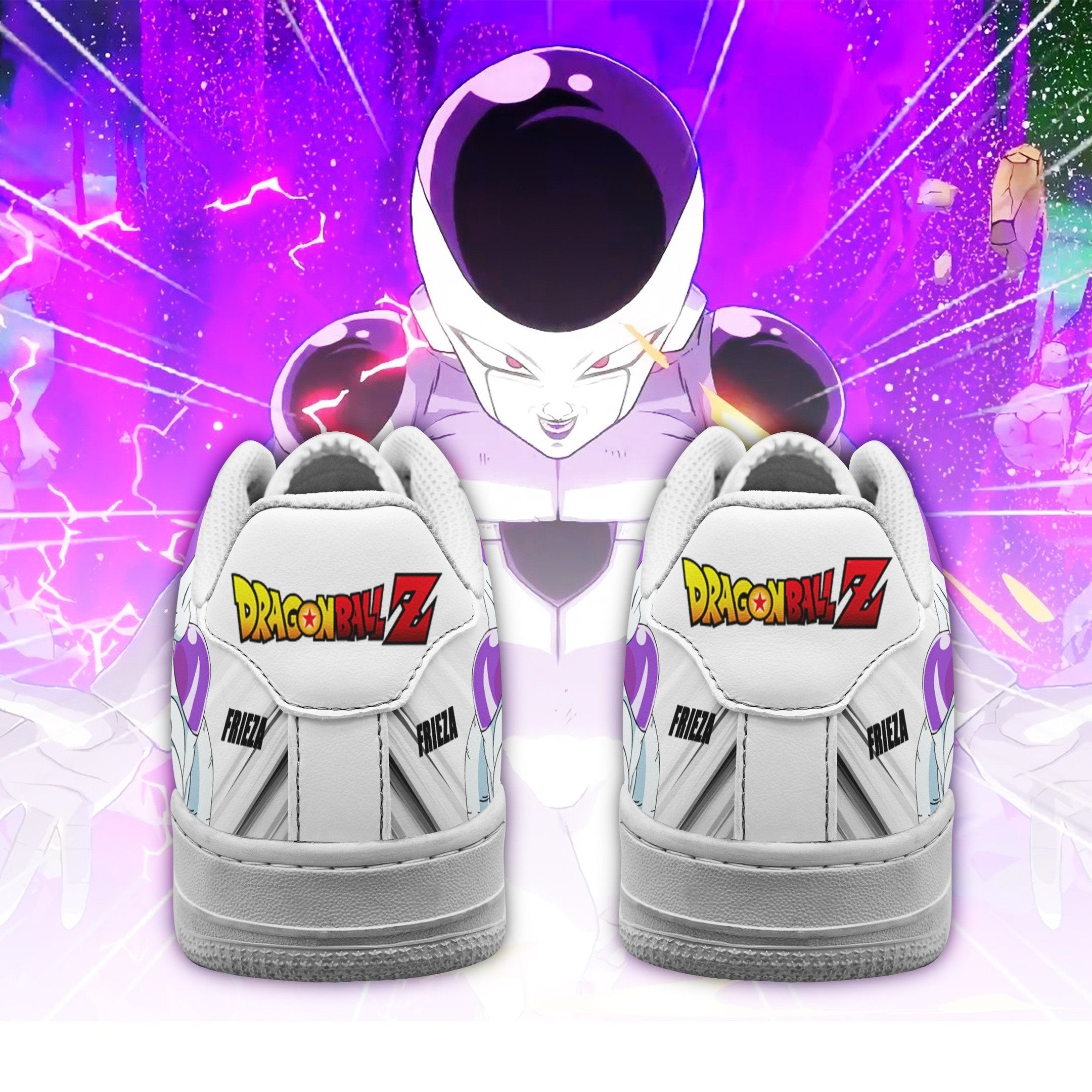 Baskets Anime Frieza en Cuir Chaussures Basses Unisexes Anime Manga