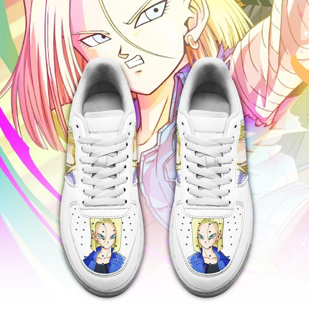 Baskets Anime Android 18 en Cuir Chaussures Basses Unisexes Anime Manga
