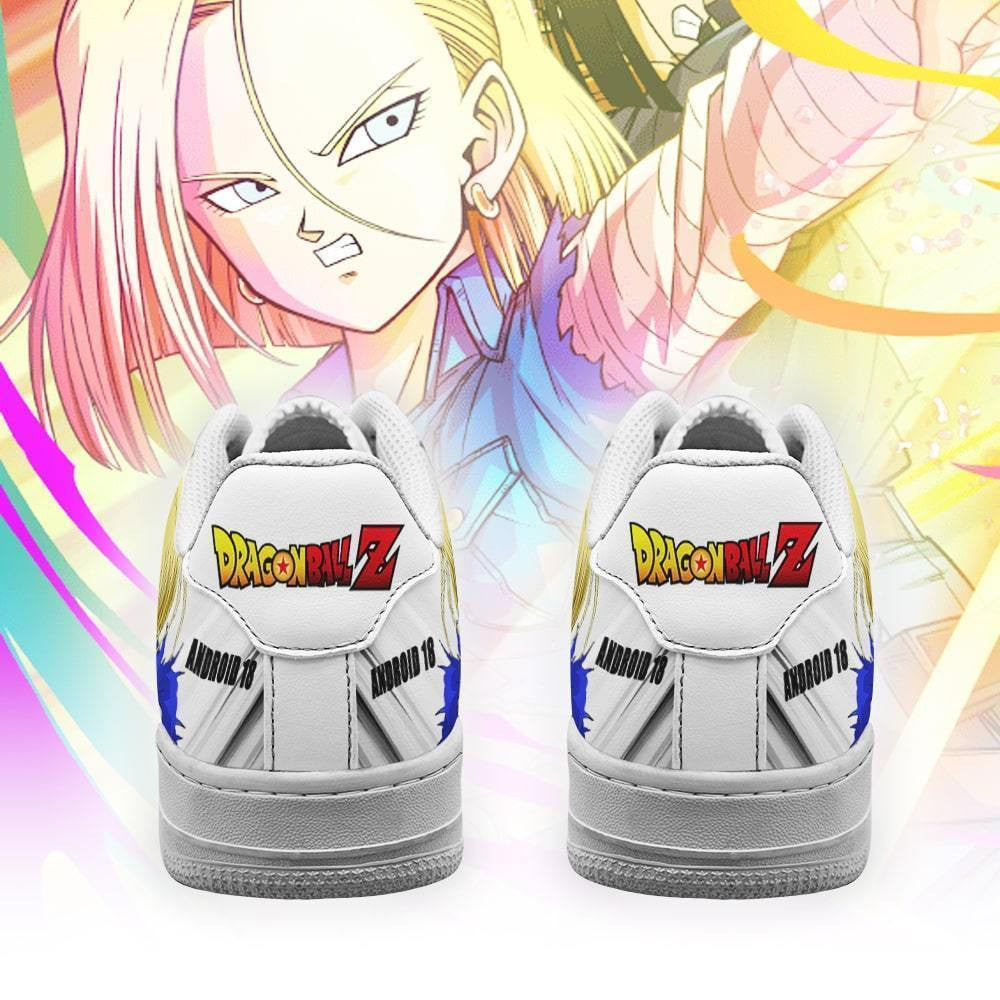 Baskets Anime Android 18 en Cuir Chaussures Basses Unisexes Anime Manga