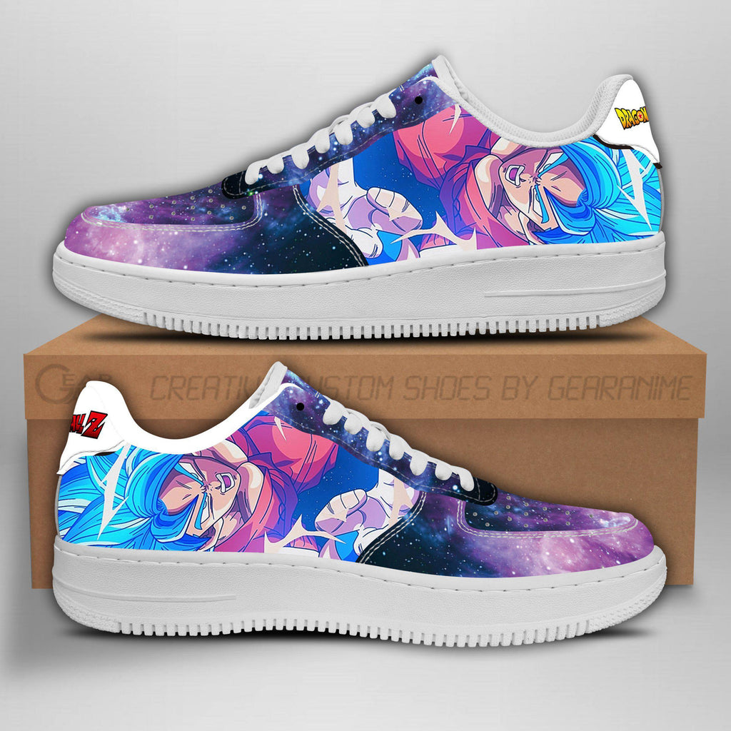 Baskets Anime Goku Blue en Cuir Chaussures Basses Unisexes Dragon Ball