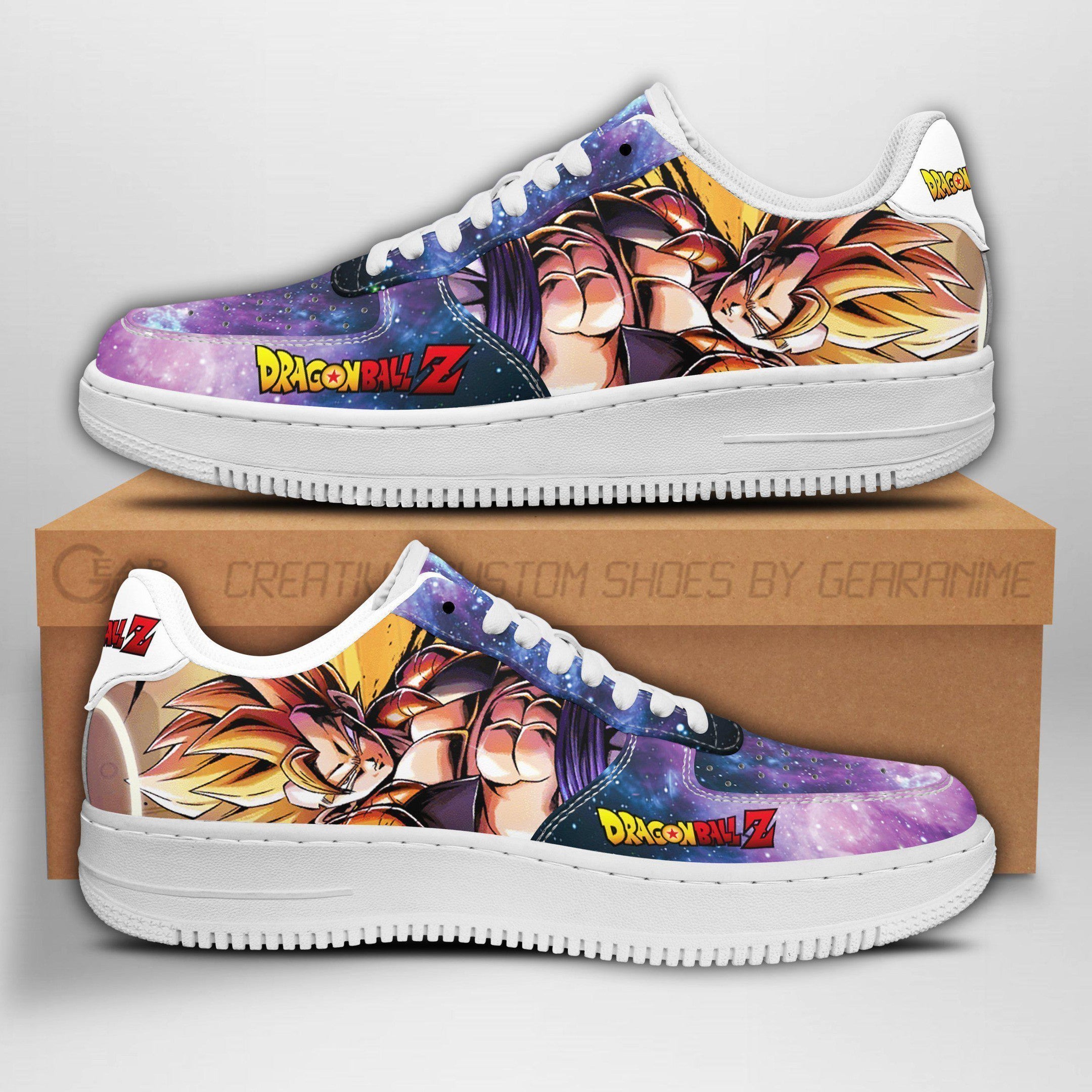Baskets Anime Gogeta en Cuir Chaussures Basses Unisexes Anime Manga