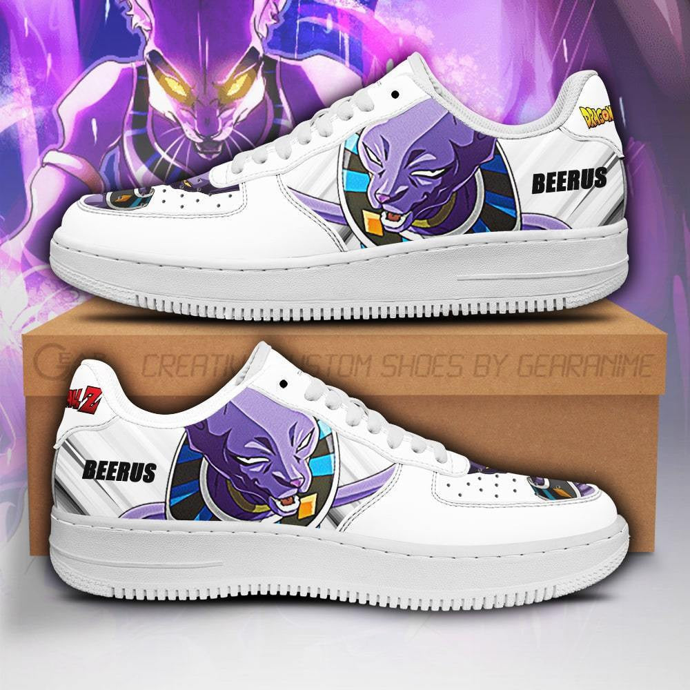Baskets Anime Beerus en Cuir Chaussures Basses Unisexes Anime Manga