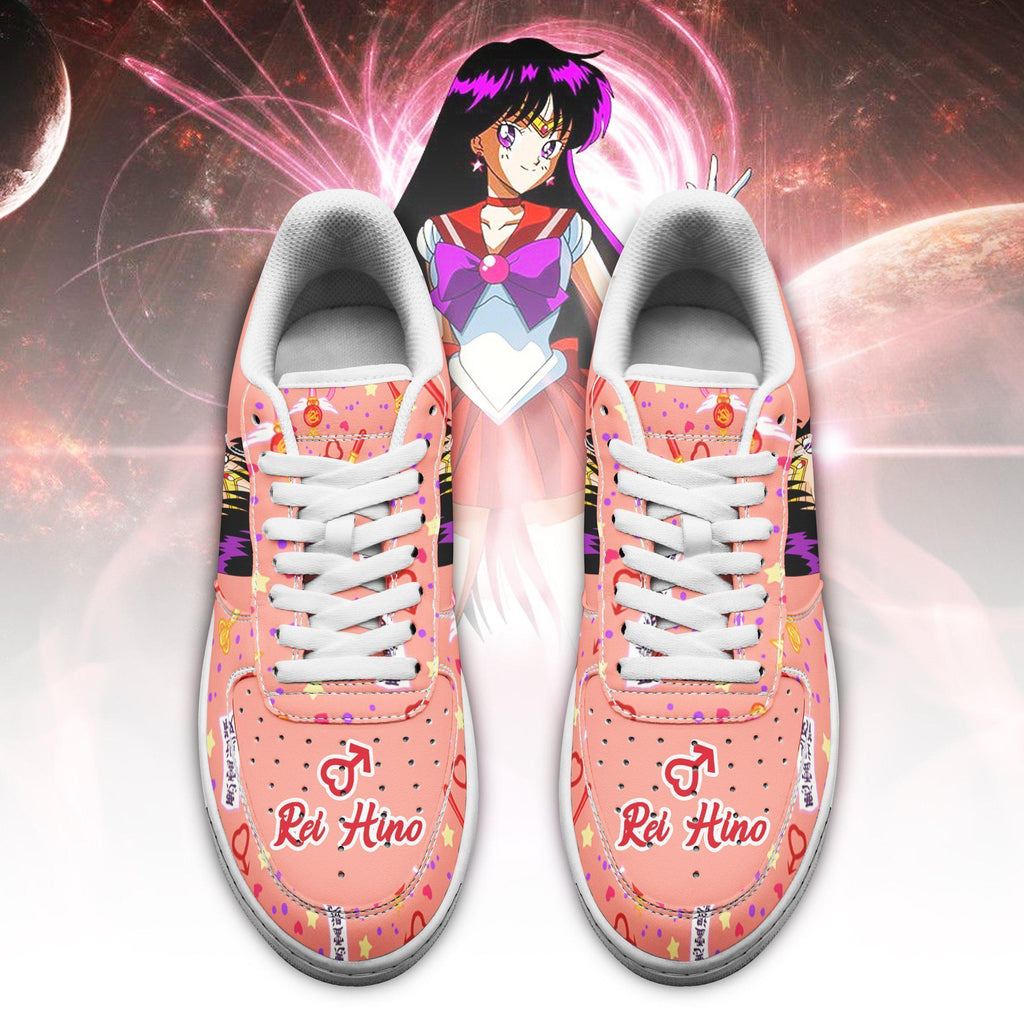 Baskets Anime Sailor Mars en Cuir Chaussures Basses Unisexes Anime Manga