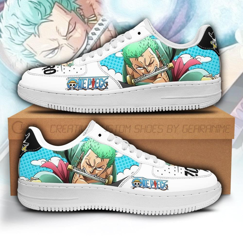 Baskets Anime Zoro en Cuir Chaussures Basses Unisexes One Piece