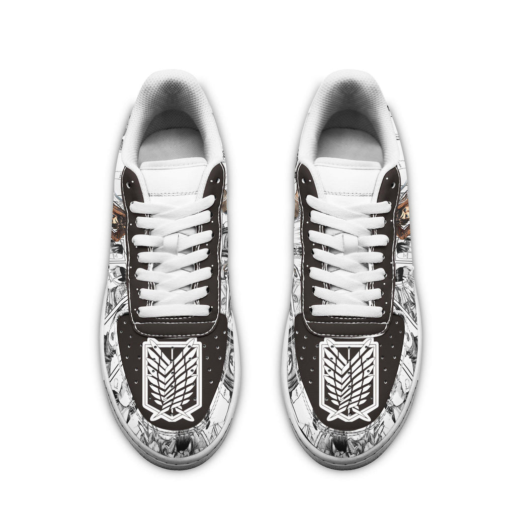Baskets Anime Eren Yeager en Cuir Chaussures Basses Unisexes Attack on Titan
