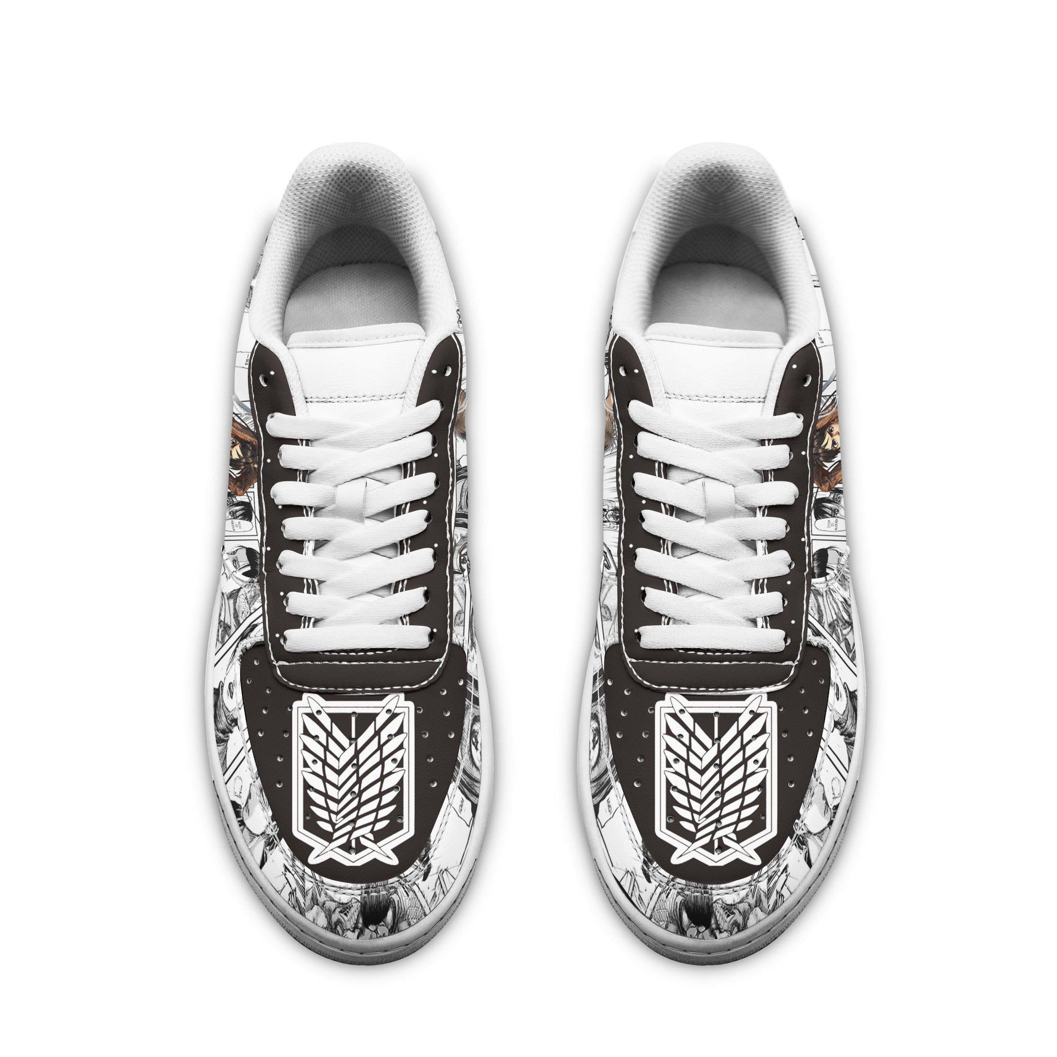 Baskets Anime Eren Yeager en Cuir Chaussures Basses Unisexes Attack on Titan