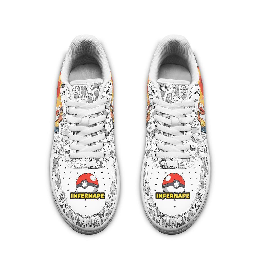 Baskets Anime Infernape en Cuir Chaussures Basses Unisexes Anime Manga