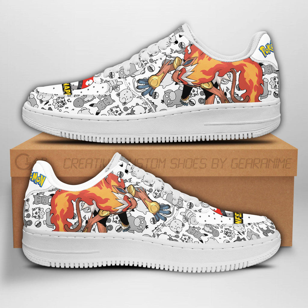 Baskets Anime Infernape en Cuir Chaussures Basses Unisexes Anime Manga