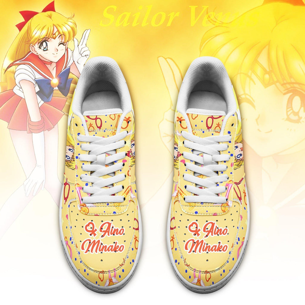Baskets Anime Sailor Venus en Cuir Chaussures Basses Unisexes Anime Manga