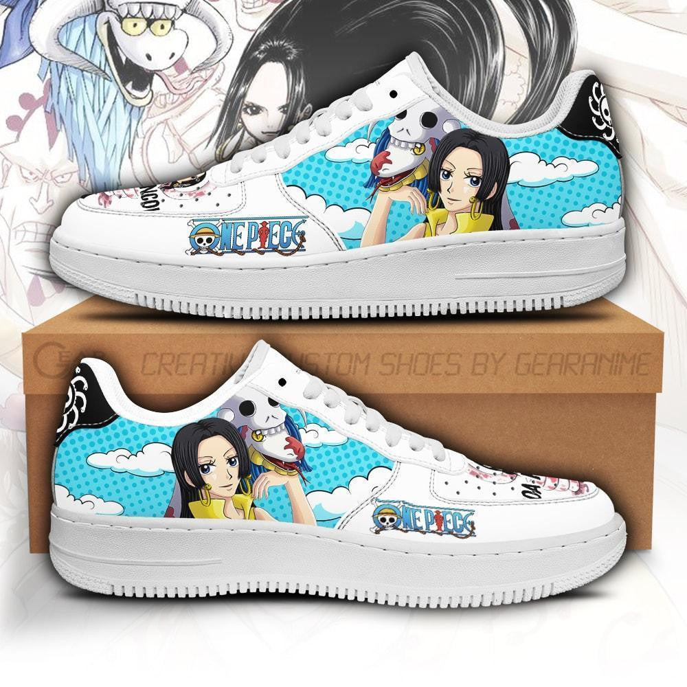 Baskets Anime Boa Hancock en Cuir Chaussures Basses Unisexes Anime Manga