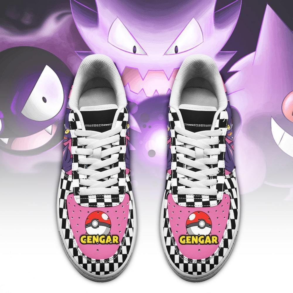 Baskets Anime Poke Gengar en Cuir Chaussures Basses Unisexes Anime Manga