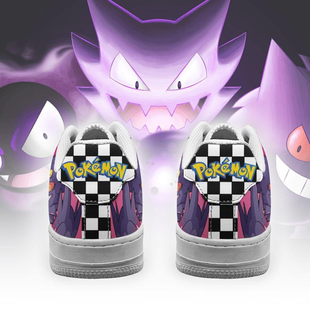 Baskets Anime Poke Gengar en Cuir Chaussures Basses Unisexes Anime Manga