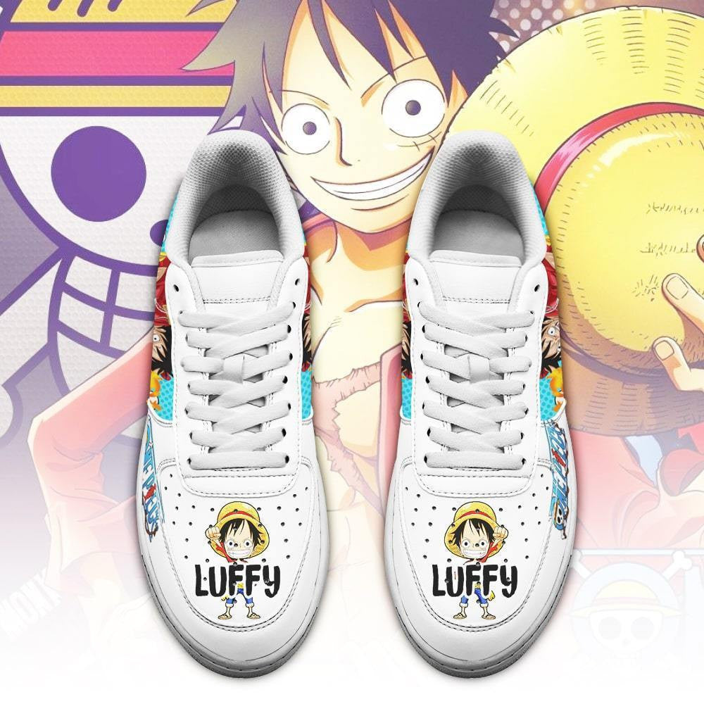 Baskets Anime Monkey D Luffy en Cuir Chaussures Basses Unisexes One Piece