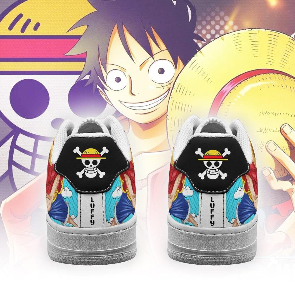 Baskets Anime Monkey D Luffy en Cuir Chaussures Basses Unisexes One Piece