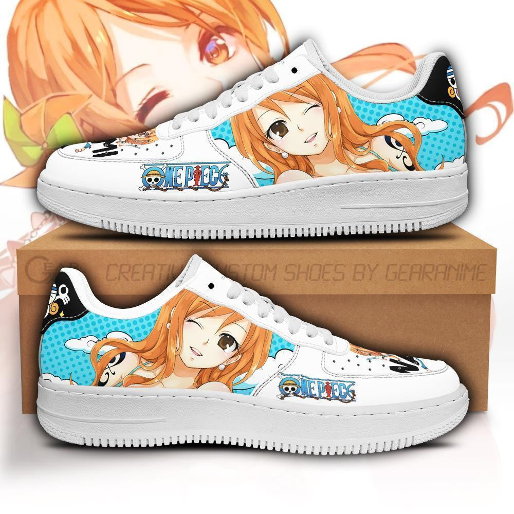 Baskets Anime Nami en Cuir Chaussures Basses Unisexes One Piece