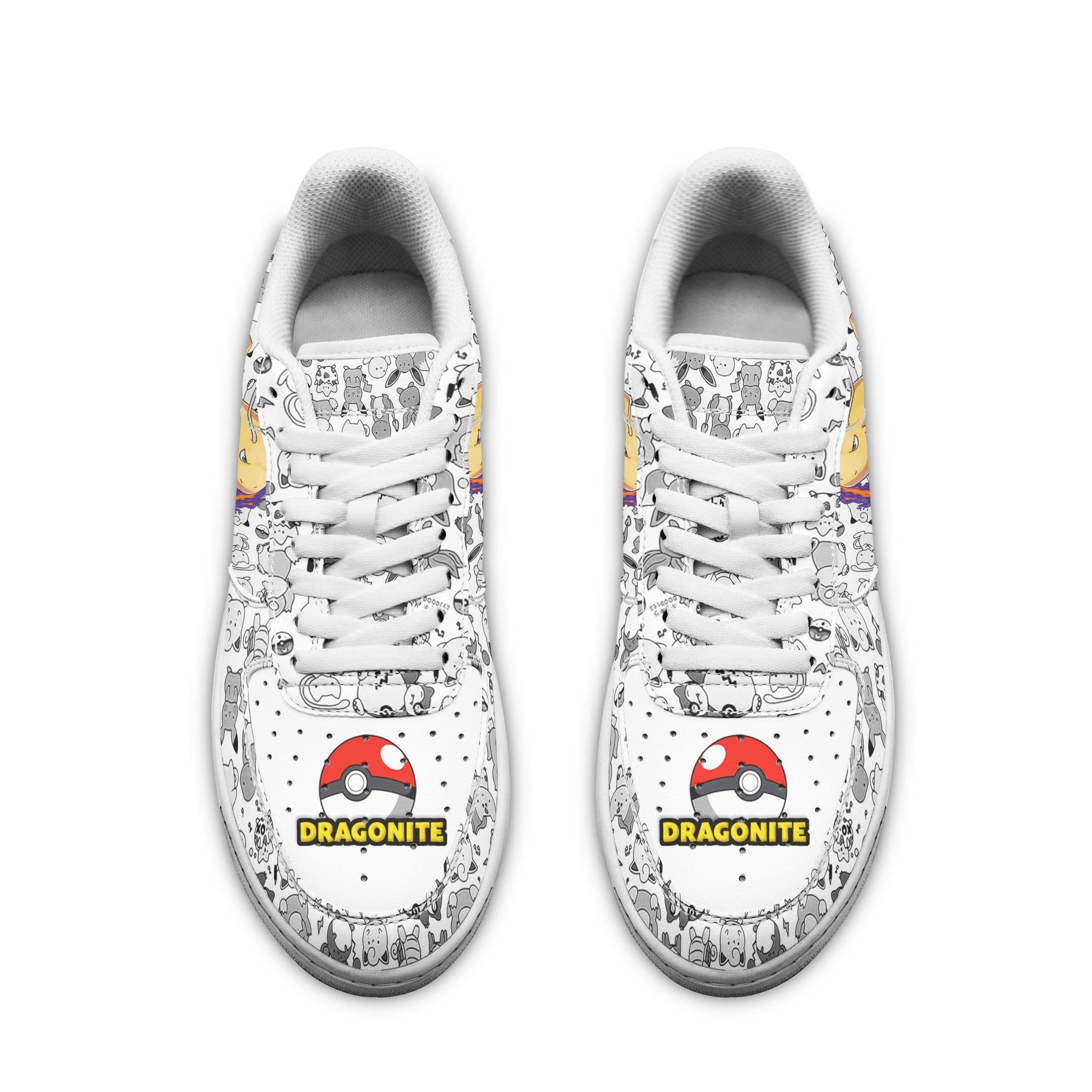 Baskets Anime Dragonite en Cuir Chaussures Basses Unisexes Anime Manga