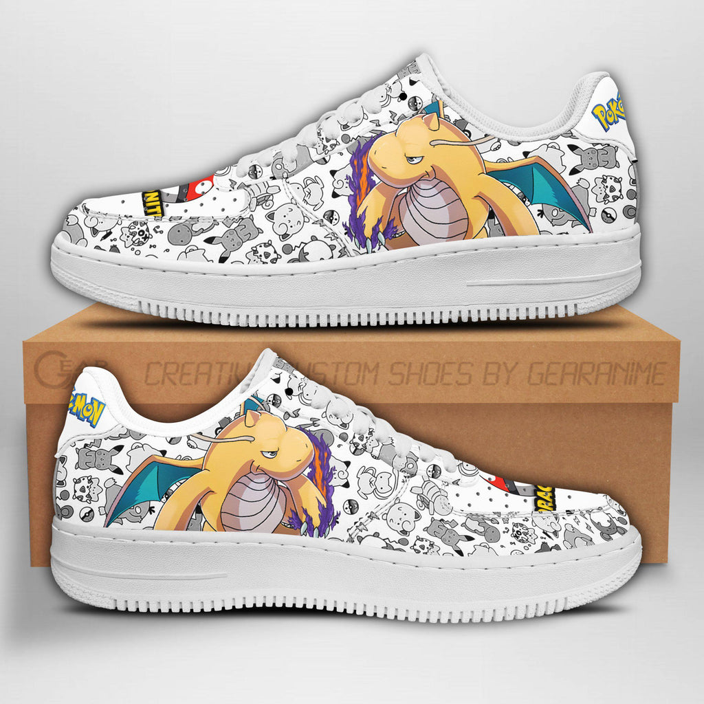 Baskets Anime Dragonite en Cuir Chaussures Basses Unisexes Anime Manga