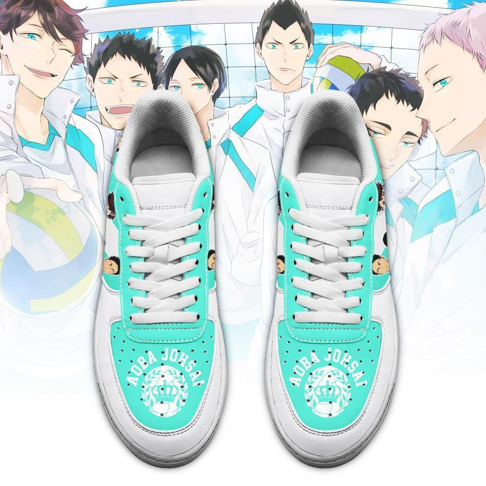 Baskets Anime Aobajohsai High en Cuir Chaussures Basses Unisexes Anime Manga