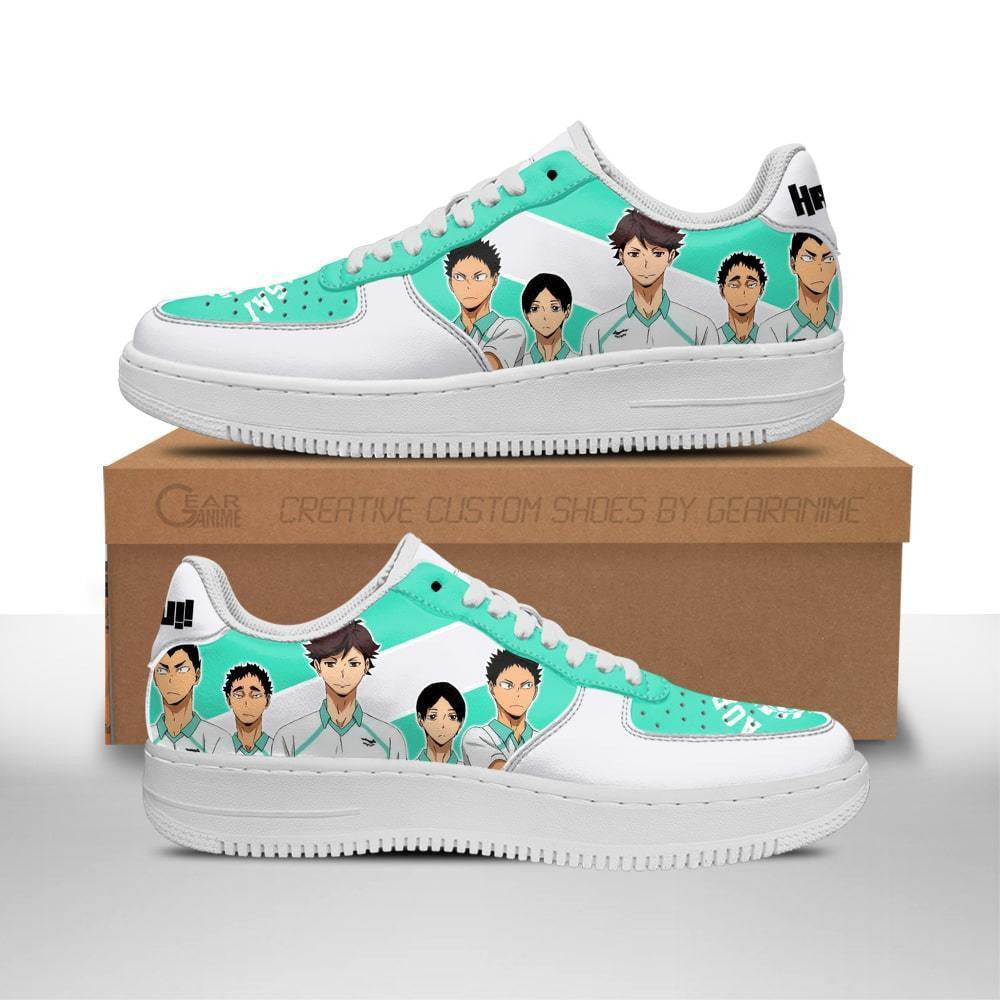 Baskets Anime Aobajohsai High en Cuir Chaussures Basses Unisexes Anime Manga