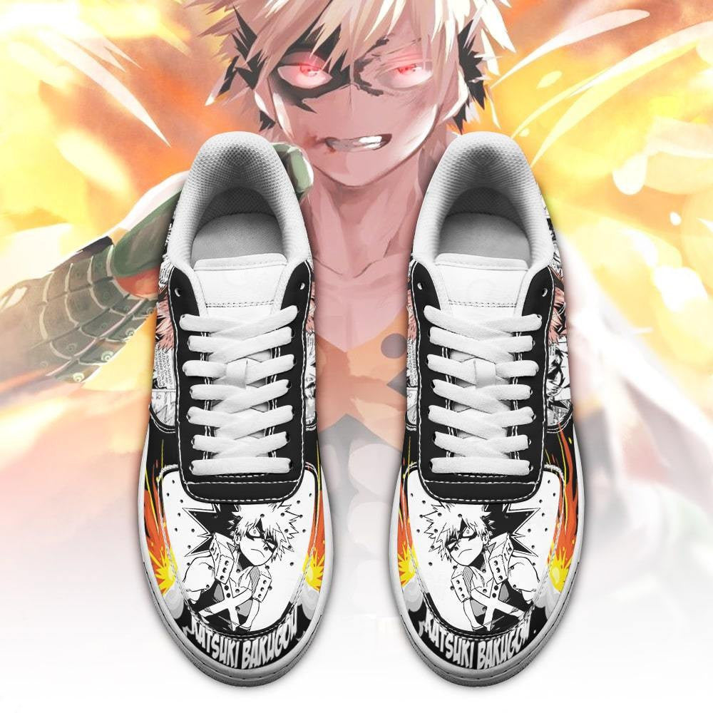 Baskets Anime Katsuki Bakugo en Cuir Chaussures Basses Unisexes Anime Manga