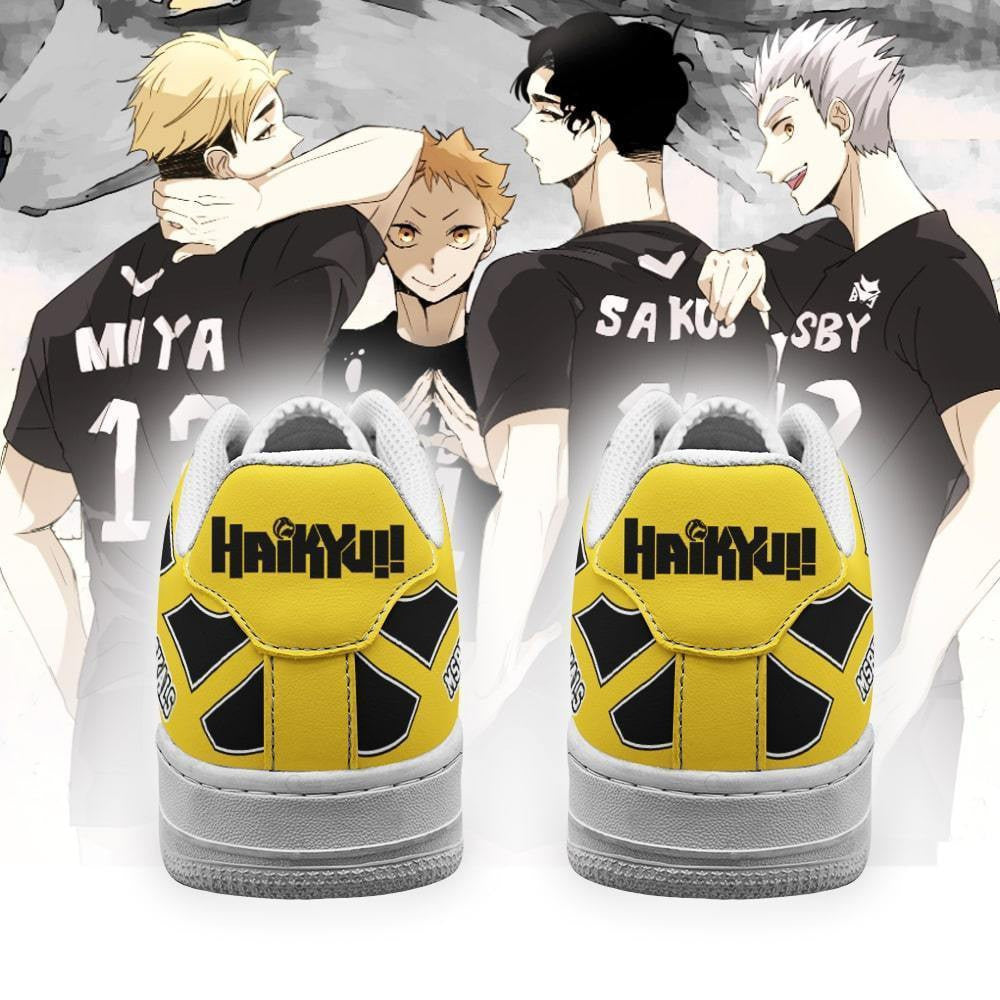 Baskets Anime MSBY Black Jackals en Cuir Chaussures Basses Unisexes Anime Manga