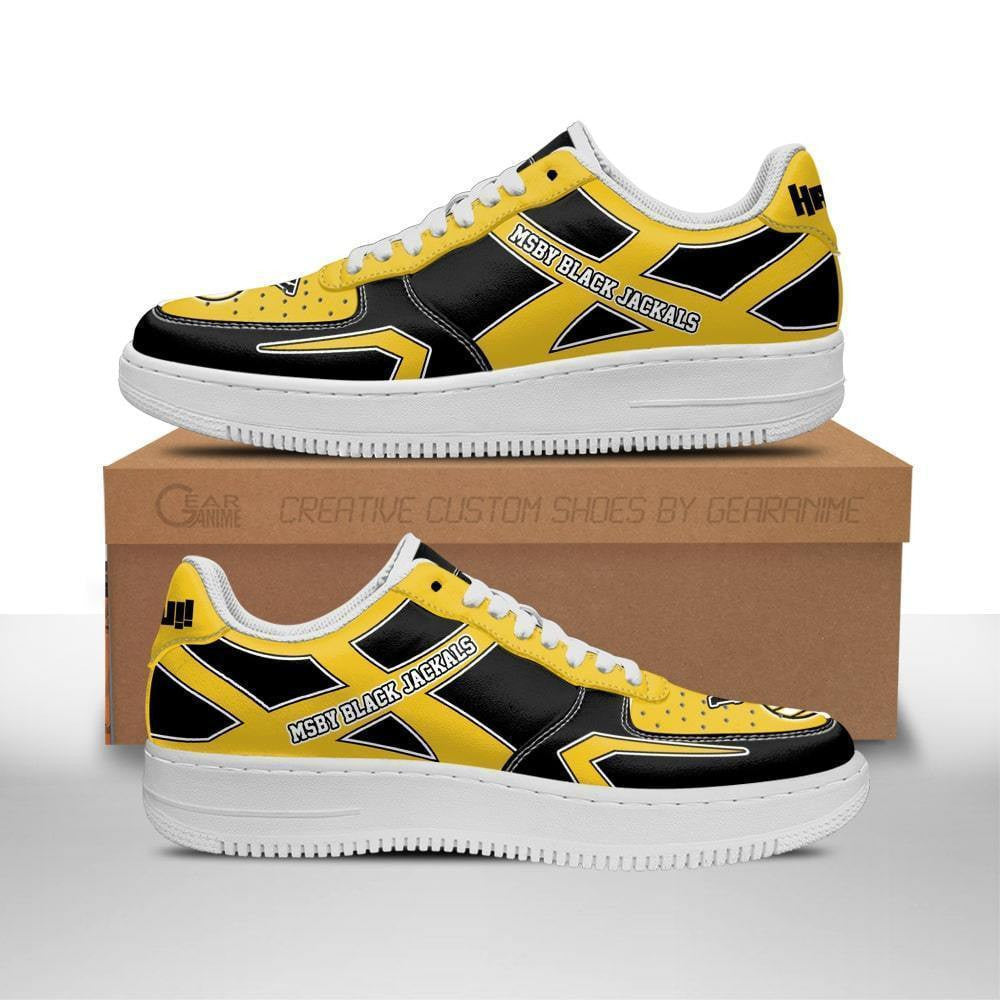Baskets Anime MSBY Black Jackals en Cuir Chaussures Basses Unisexes Anime Manga