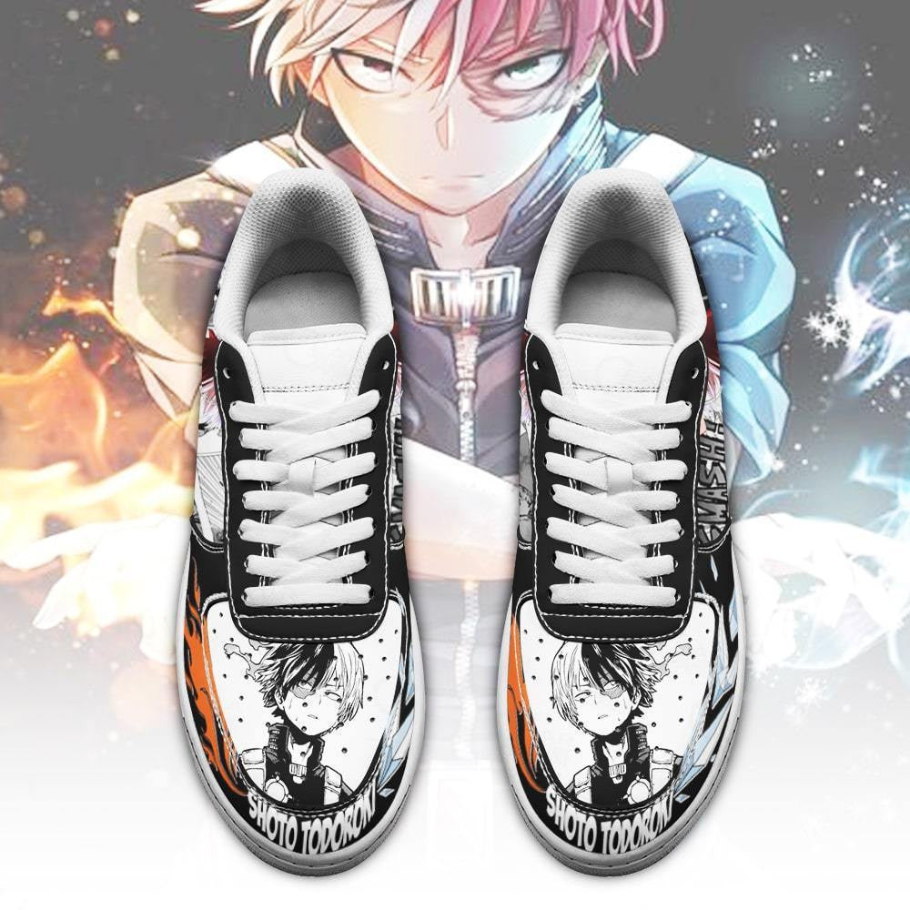 Baskets Anime Shoto Todoroki en Cuir Chaussures Basses Unisexes Anime Manga