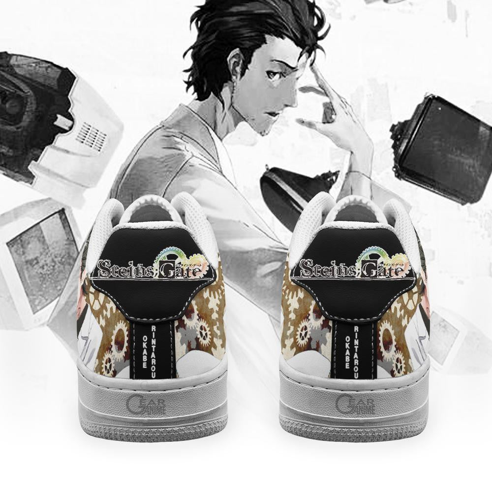 Baskets Anime Rintarou Okabe en Cuir Chaussures Basses Unisexes Anime Manga