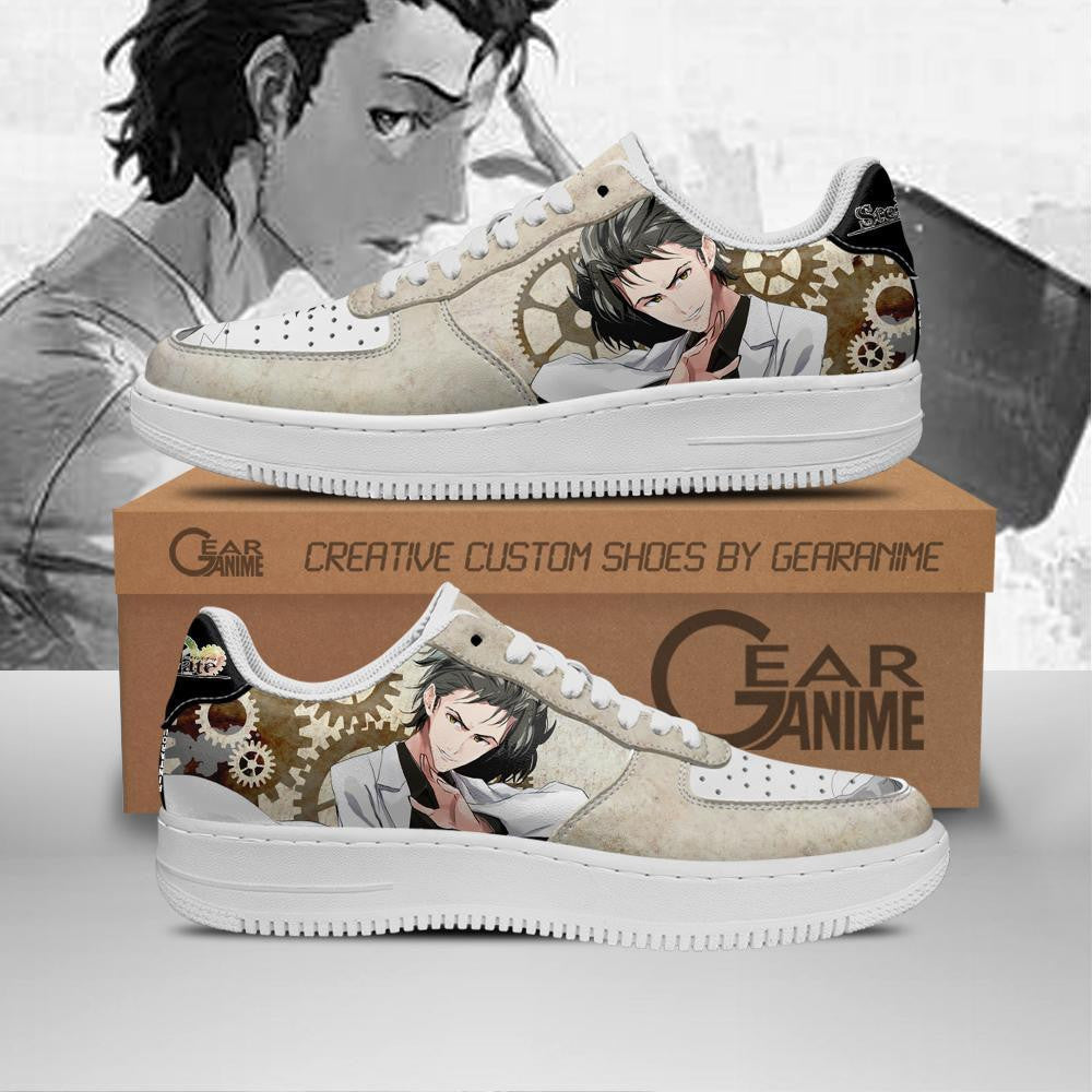Baskets Anime Rintarou Okabe en Cuir Chaussures Basses Unisexes Anime Manga