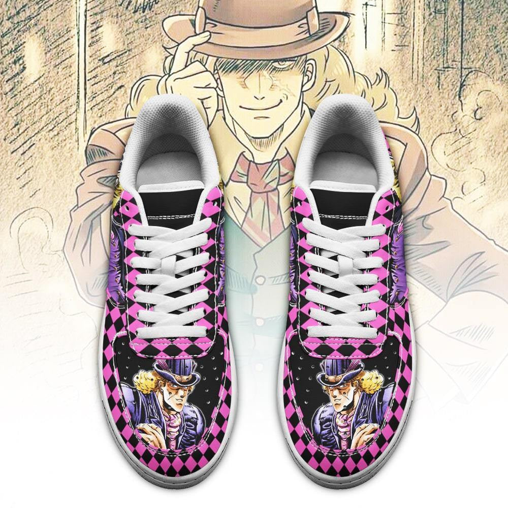 Baskets Anime Robert E. O. Speedwagon en Cuir Chaussures Basses Unisexes Anime Manga