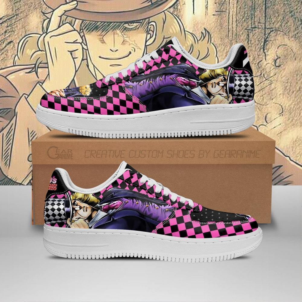 Baskets Anime Robert E. O. Speedwagon en Cuir Chaussures Basses Unisexes Anime Manga