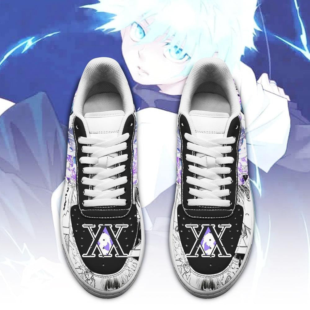 Baskets Anime Killua en Cuir Chaussures Basses Unisexes Anime Manga